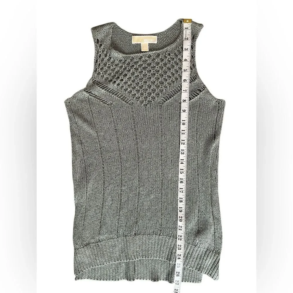 Michael Kors Knit Tank Top Sage Green Sleeveless Tunic Size S